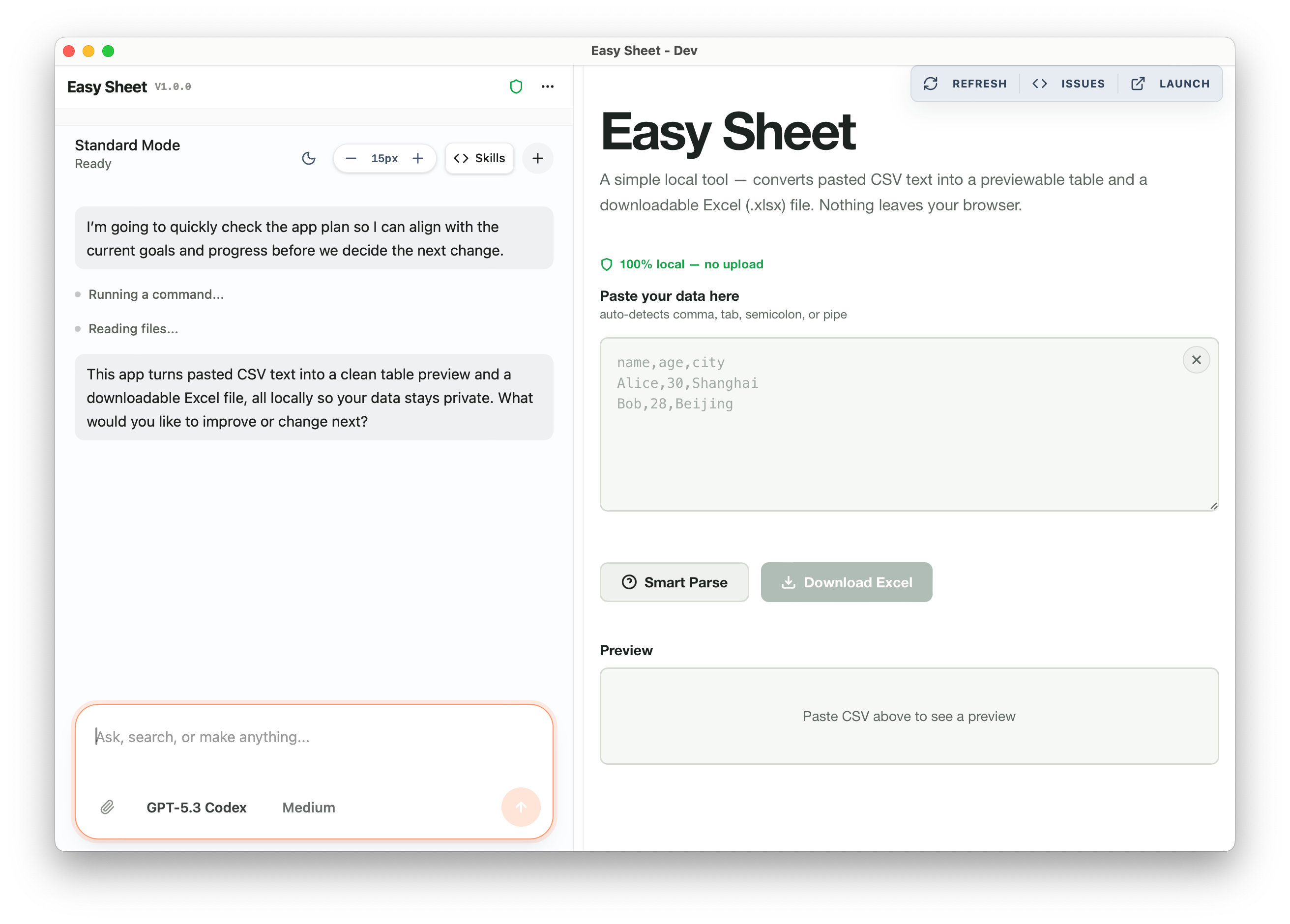 Brewing an app with AI help